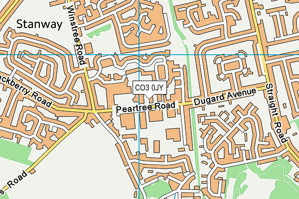 CO3 0JY map - OS VectorMap District (Ordnance Survey)