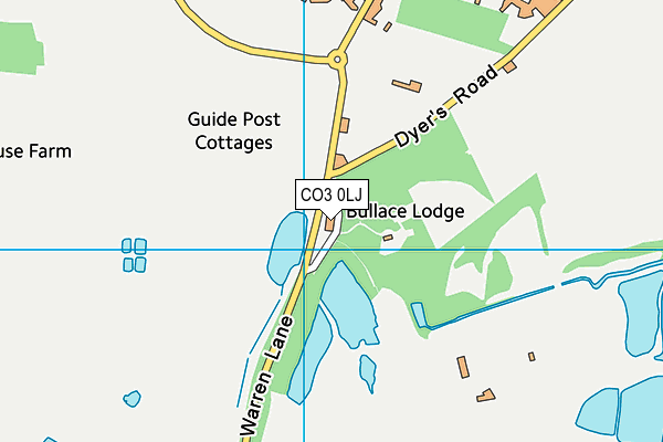 CO3 0LJ map - OS VectorMap District (Ordnance Survey)