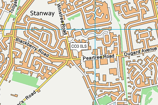 Energie Fitness (Colchester) map (CO3 0LS) - OS VectorMap District (Ordnance Survey)