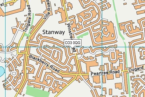 CO3 0QG map - OS VectorMap District (Ordnance Survey)