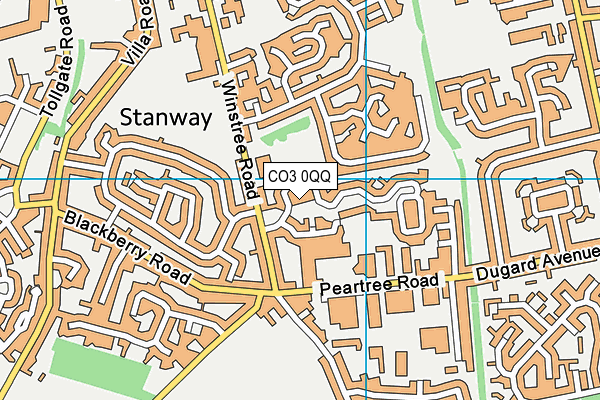 CO3 0QQ map - OS VectorMap District (Ordnance Survey)