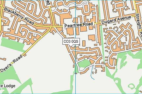 CO3 0QS map - OS VectorMap District (Ordnance Survey)