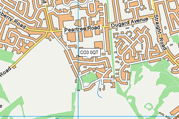 CO3 0QT map - OS VectorMap District (Ordnance Survey)