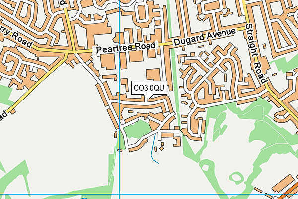 CO3 0QU map - OS VectorMap District (Ordnance Survey)