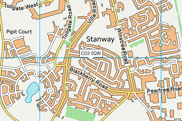 CO3 0QW map - OS VectorMap District (Ordnance Survey)