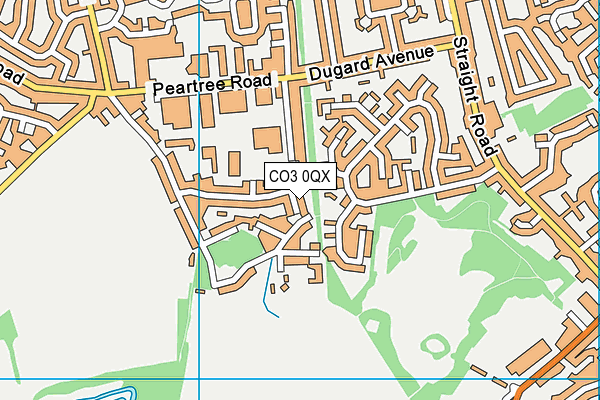 CO3 0QX map - OS VectorMap District (Ordnance Survey)