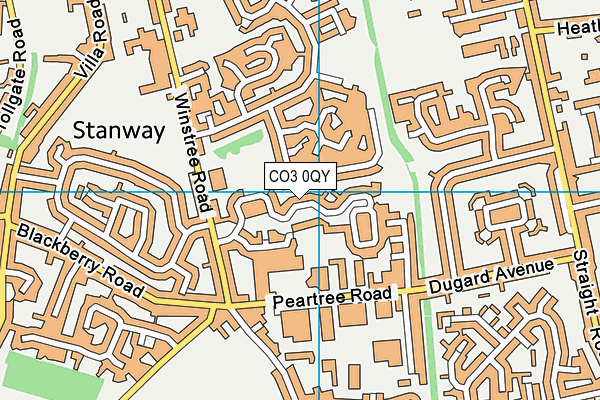 CO3 0QY map - OS VectorMap District (Ordnance Survey)