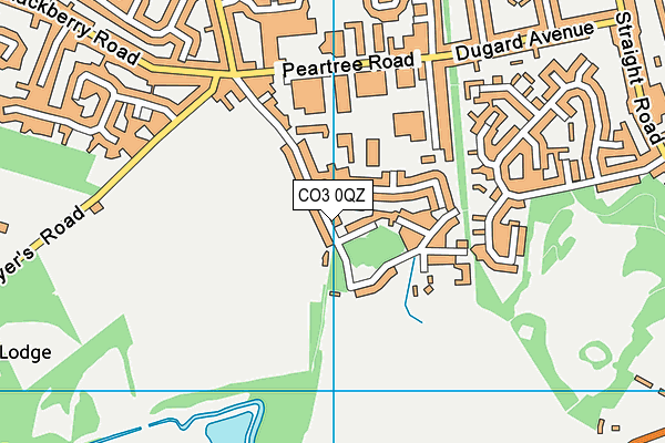 CO3 0QZ map - OS VectorMap District (Ordnance Survey)