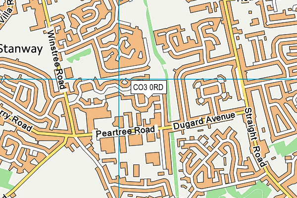 CO3 0RD map - OS VectorMap District (Ordnance Survey)