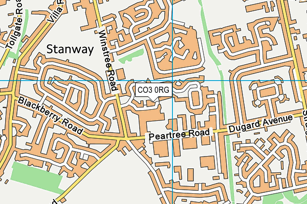 CO3 0RG map - OS VectorMap District (Ordnance Survey)