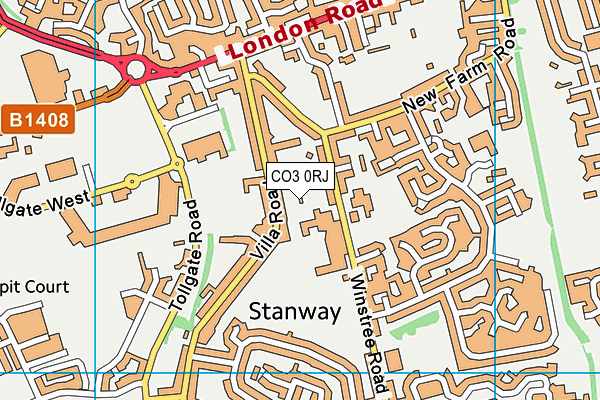 CO3 0RJ map - OS VectorMap District (Ordnance Survey)