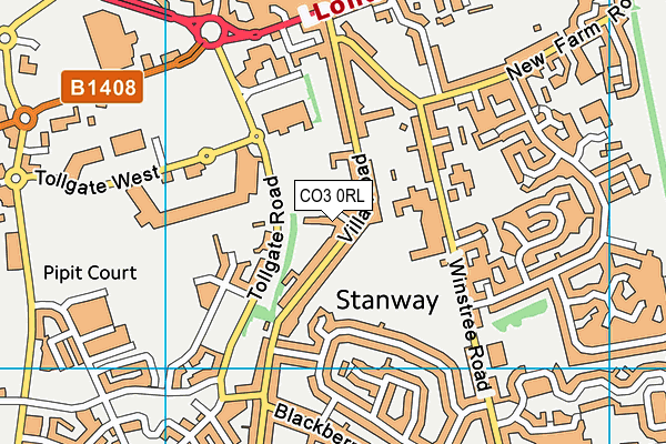 CO3 0RL map - OS VectorMap District (Ordnance Survey)