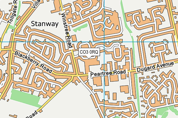 CO3 0RQ map - OS VectorMap District (Ordnance Survey)