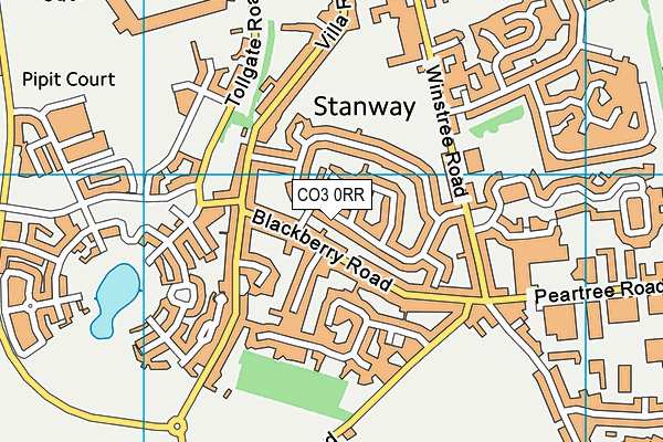 CO3 0RR map - OS VectorMap District (Ordnance Survey)