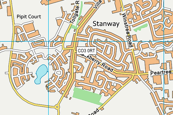 CO3 0RT map - OS VectorMap District (Ordnance Survey)