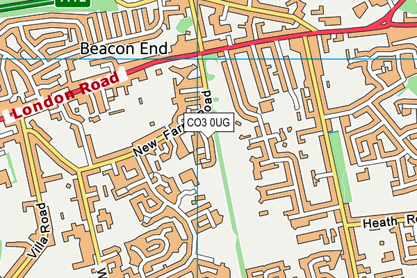 CO3 0UG map - OS VectorMap District (Ordnance Survey)