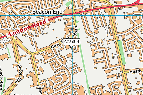 CO3 0UH map - OS VectorMap District (Ordnance Survey)