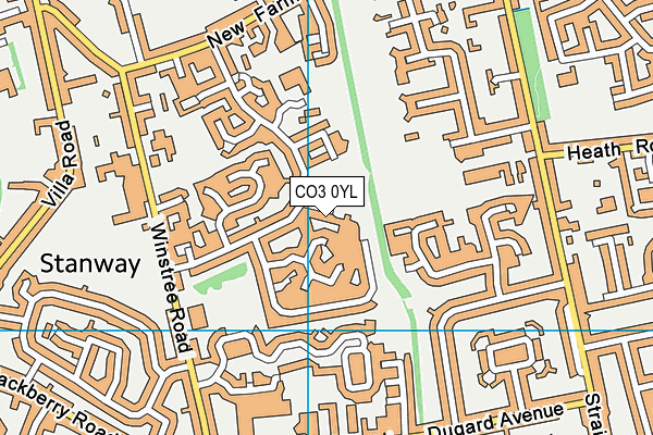 CO3 0YL map - OS VectorMap District (Ordnance Survey)
