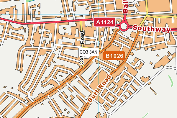 CO3 3AN map - OS VectorMap District (Ordnance Survey)