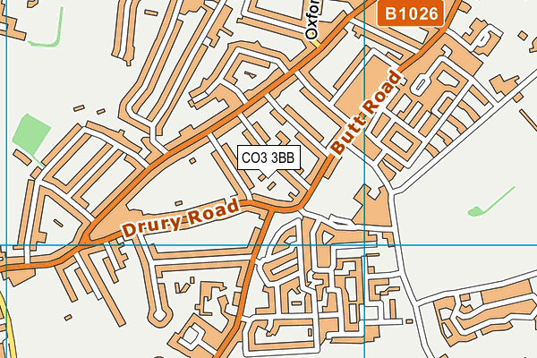 CO3 3BB map - OS VectorMap District (Ordnance Survey)