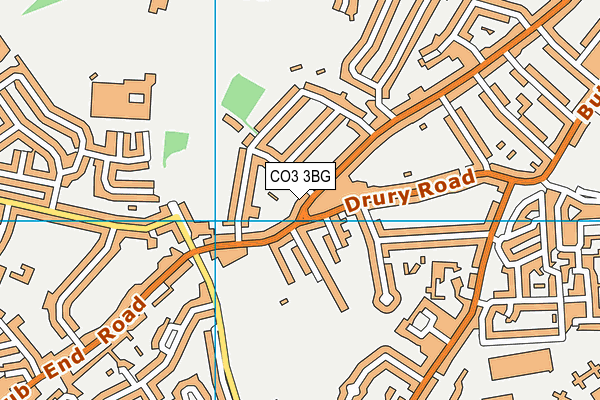 CO3 3BG map - OS VectorMap District (Ordnance Survey)