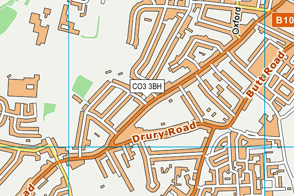 CO3 3BH map - OS VectorMap District (Ordnance Survey)