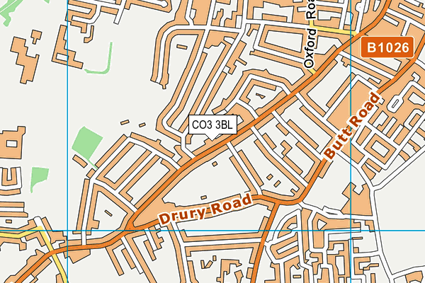 CO3 3BL map - OS VectorMap District (Ordnance Survey)