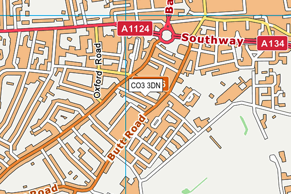 CO3 3DN map - OS VectorMap District (Ordnance Survey)