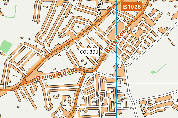 CO3 3DU map - OS VectorMap District (Ordnance Survey)