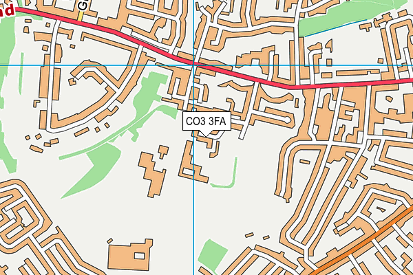 CO3 3FA map - OS VectorMap District (Ordnance Survey)