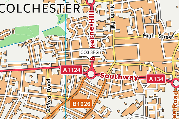 CO3 3FG map - OS VectorMap District (Ordnance Survey)