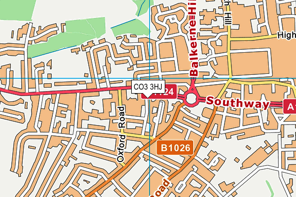 CO3 3HJ map - OS VectorMap District (Ordnance Survey)