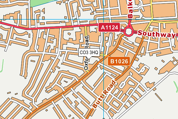 CO3 3HQ map - OS VectorMap District (Ordnance Survey)