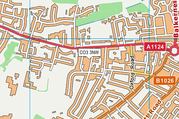 CO3 3NW map - OS VectorMap District (Ordnance Survey)