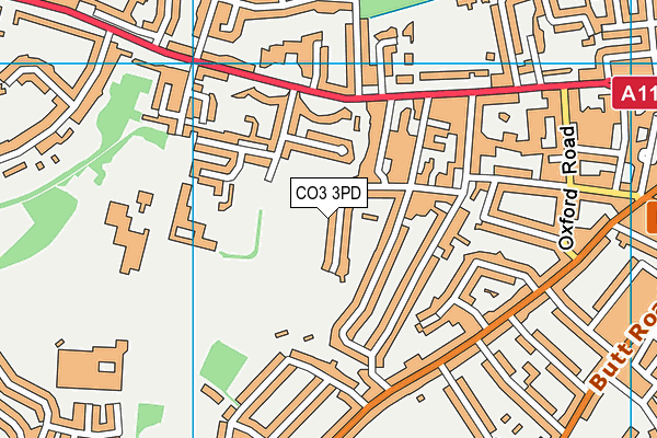 CO3 3PD map - OS VectorMap District (Ordnance Survey)