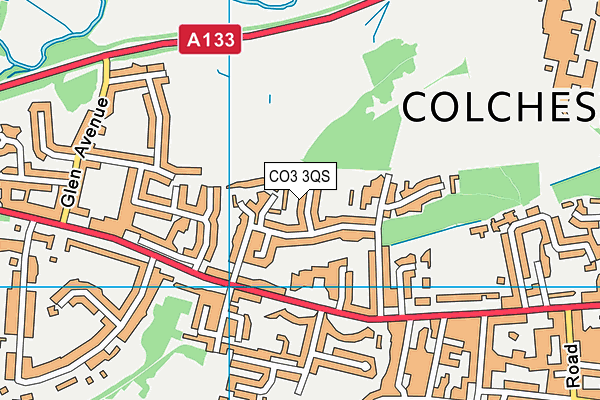 CO3 3QS map - OS VectorMap District (Ordnance Survey)