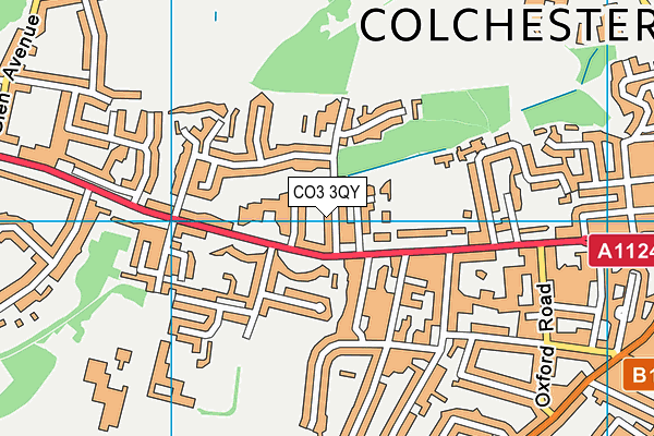 CO3 3QY map - OS VectorMap District (Ordnance Survey)