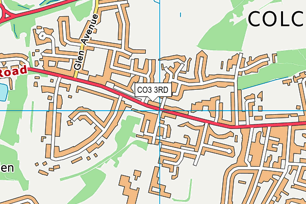 CO3 3RD map - OS VectorMap District (Ordnance Survey)