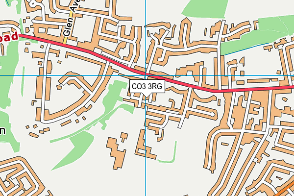 CO3 3RG map - OS VectorMap District (Ordnance Survey)