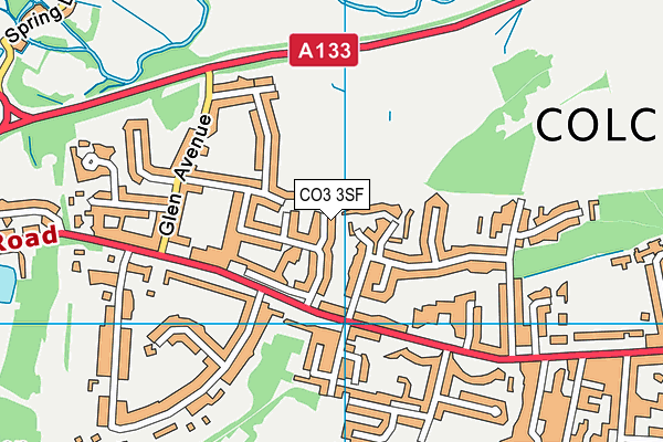 CO3 3SF map - OS VectorMap District (Ordnance Survey)