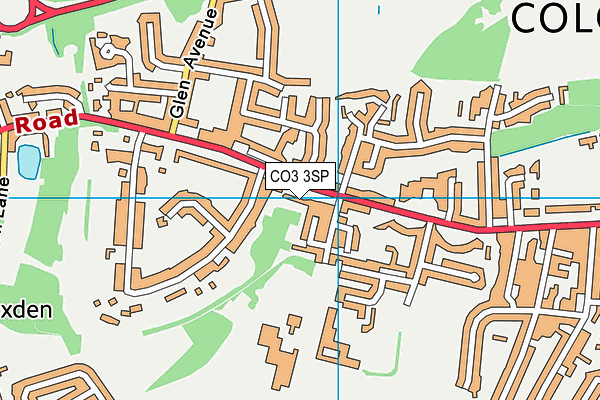 CO3 3SP map - OS VectorMap District (Ordnance Survey)