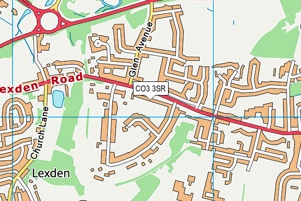 CO3 3SR map - OS VectorMap District (Ordnance Survey)