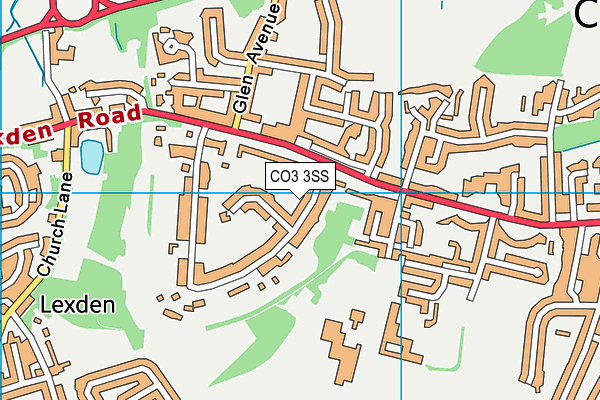 CO3 3SS map - OS VectorMap District (Ordnance Survey)