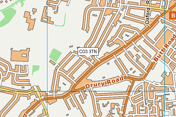 CO3 3TN map - OS VectorMap District (Ordnance Survey)