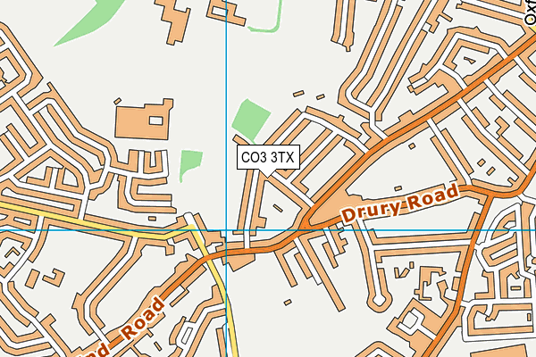 CO3 3TX map - OS VectorMap District (Ordnance Survey)