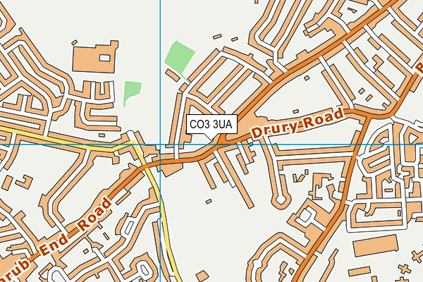 CO3 3UA map - OS VectorMap District (Ordnance Survey)