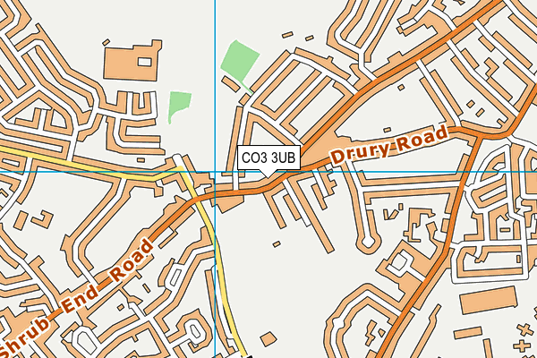 CO3 3UB map - OS VectorMap District (Ordnance Survey)