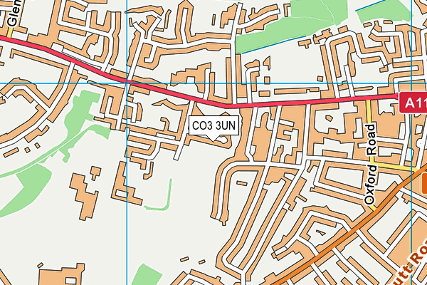 CO3 3UN map - OS VectorMap District (Ordnance Survey)