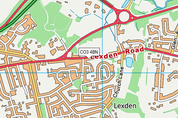 CO3 4BN map - OS VectorMap District (Ordnance Survey)