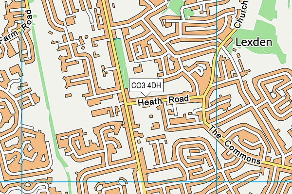 CO3 4DH map - OS VectorMap District (Ordnance Survey)